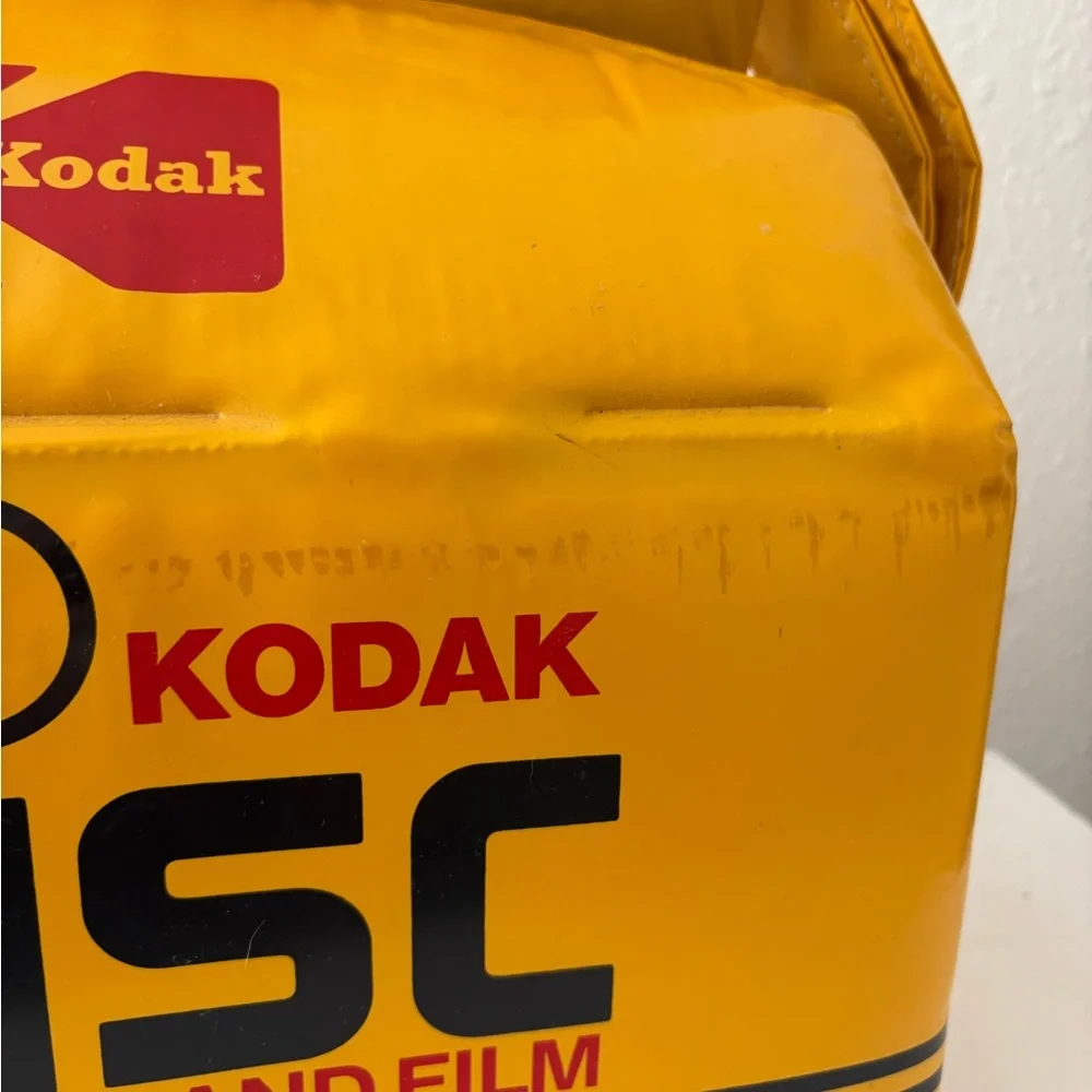Vintage Kodak Disc Camera And Film Promo Yellow Insulated Bag Cooler w/ Strap